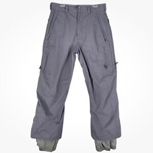 Burton Ronin Snowboard Ski Pants Mens M 34x29.5 Gray Mesh Lined Waterproof